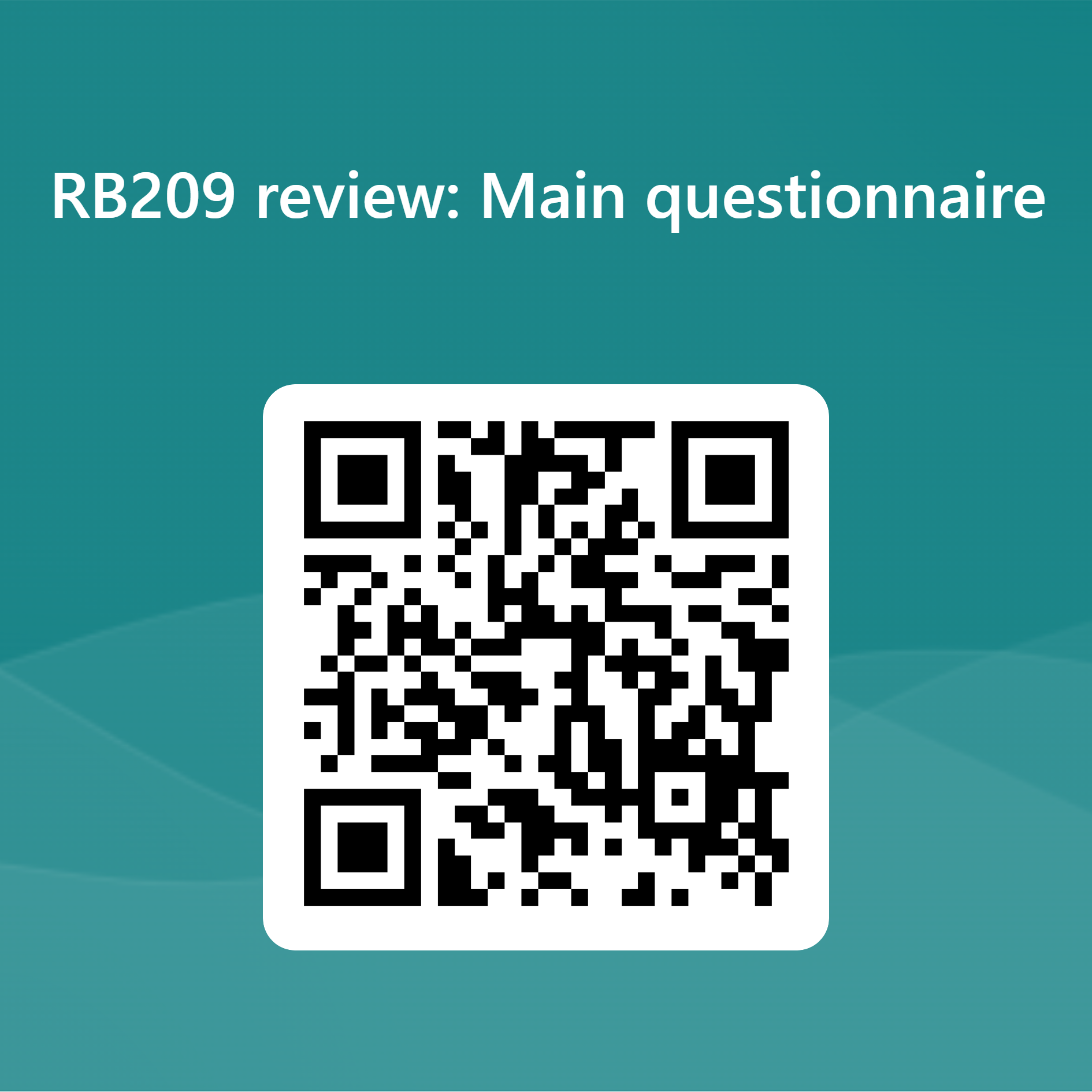 QR code for RB209 review main questionnaire